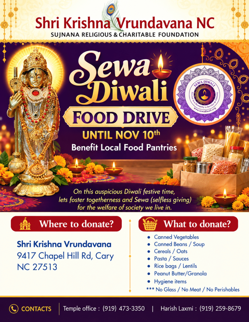 Sewa Diwali Food Drive Poster